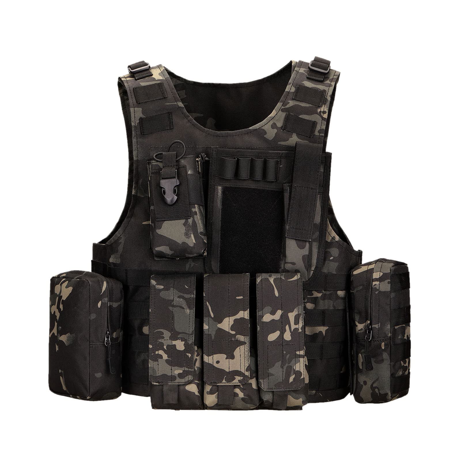 HUNTVP Chaleco Táctico Militar al Aire Libre Ajustable para Caza Airsoft Paintball CS Excursión Senderismo - 1