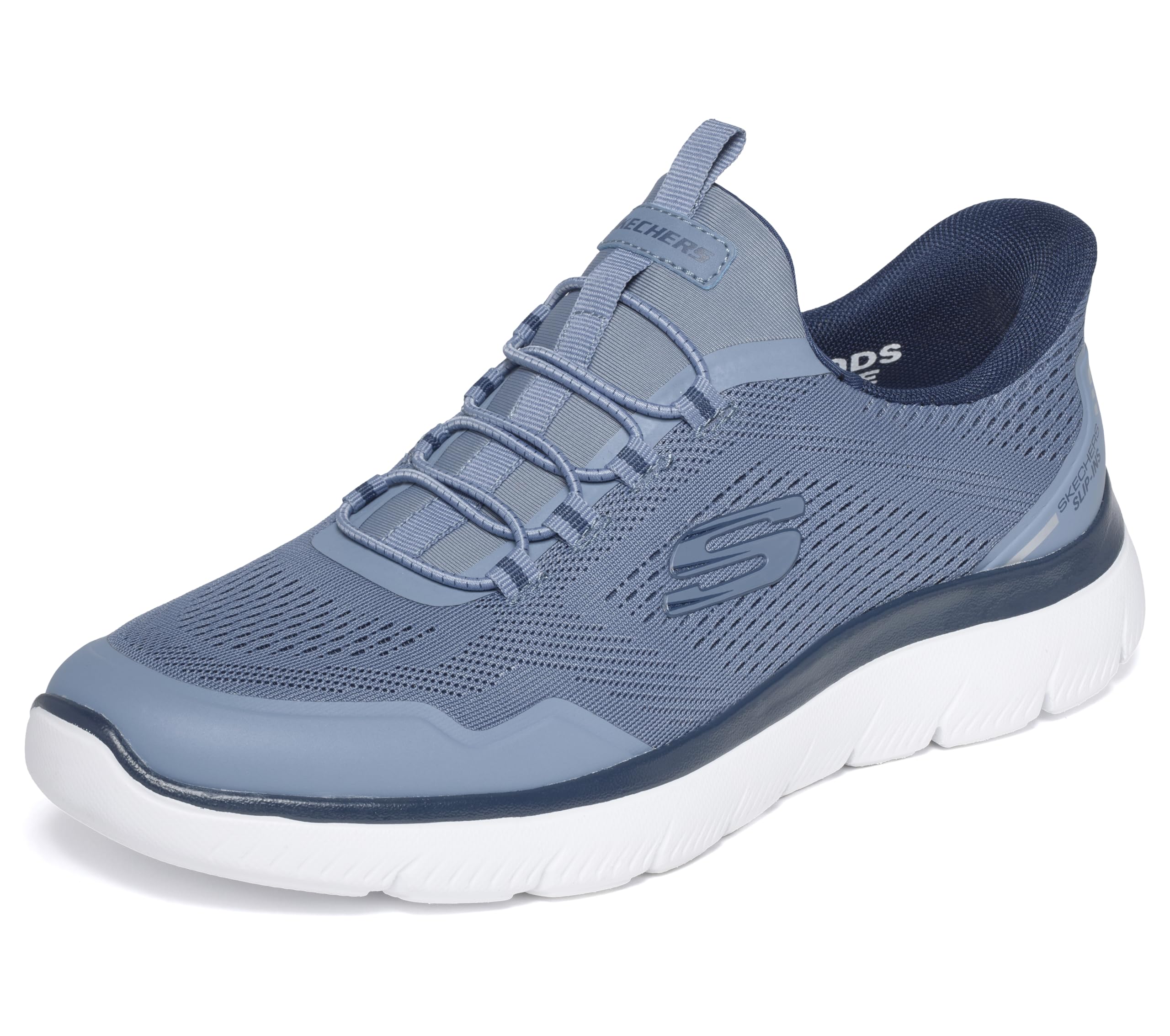 Skechers Men's Summits Top Rate Slip-in Trainers, Slate Mesh/TPU, 10.5 UK