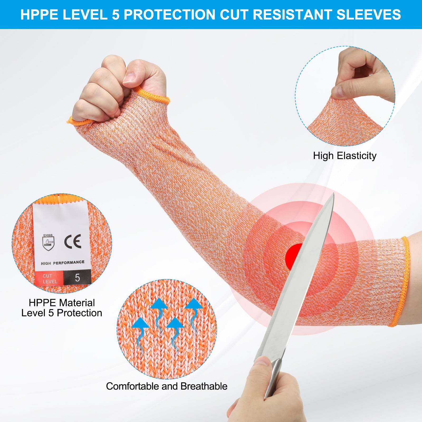 PATIKIL 16 Inch Cut Resistant Sleeve - Image 3