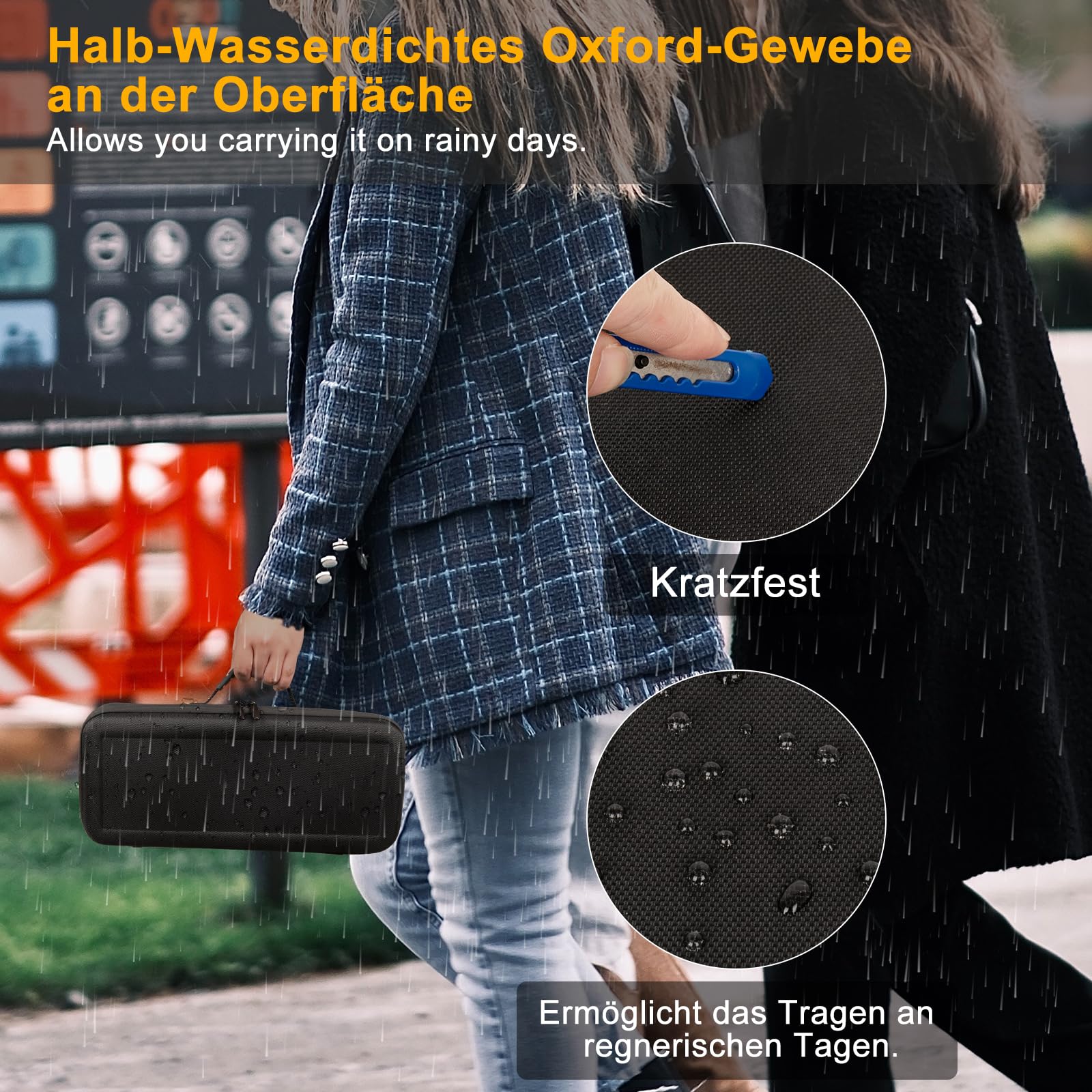 XINGFUDAO Custodia rigida per piastra per capelli Dyson Airstrait HT01 – impermeabile, antigraffio e organizzata per accessori Power