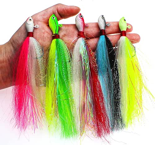 Fishing Jigs Kit Bucktail Jigs Hair Swimbait Heads Crappie jig