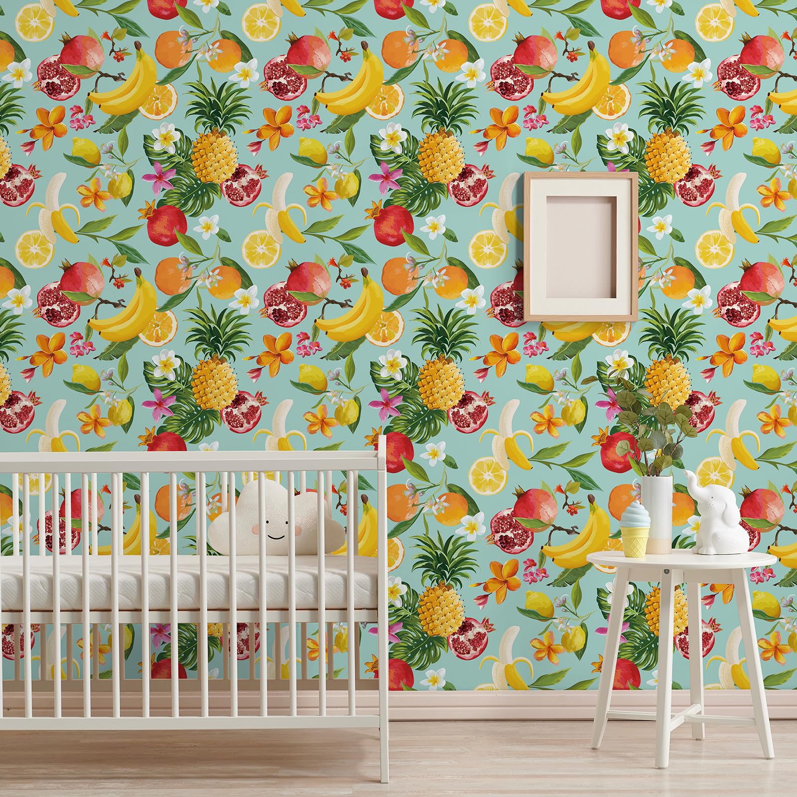 CHIHUT Tropical Fruit Floral Peel and Stick Wallpaper