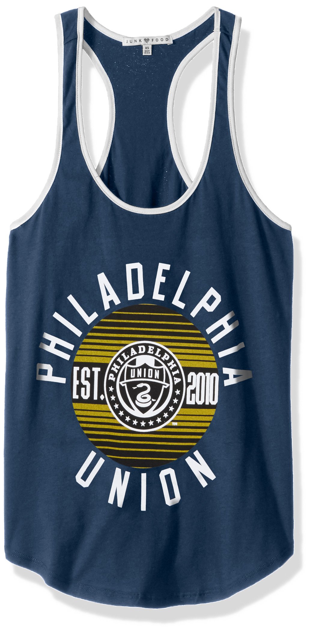 Junk Food Women's Clothing Major League Soccer Ringer Tank, Non/Sun, Medium