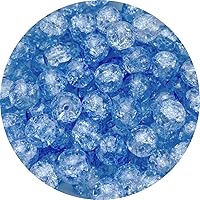 Vista 13 de 100 piezas de cuentas de vidrio craquelado de 8 mm redondas de cristal transparente para manualidades, cuentas espaciadoras de cristal para joyería