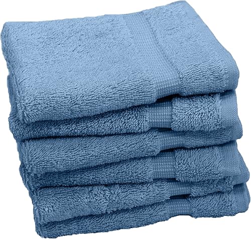 Miniatura 9 de Luxury Hotel & Spa - Juego de 4 toallas de mano ultrasuaves 100% algodón turco, color rosa