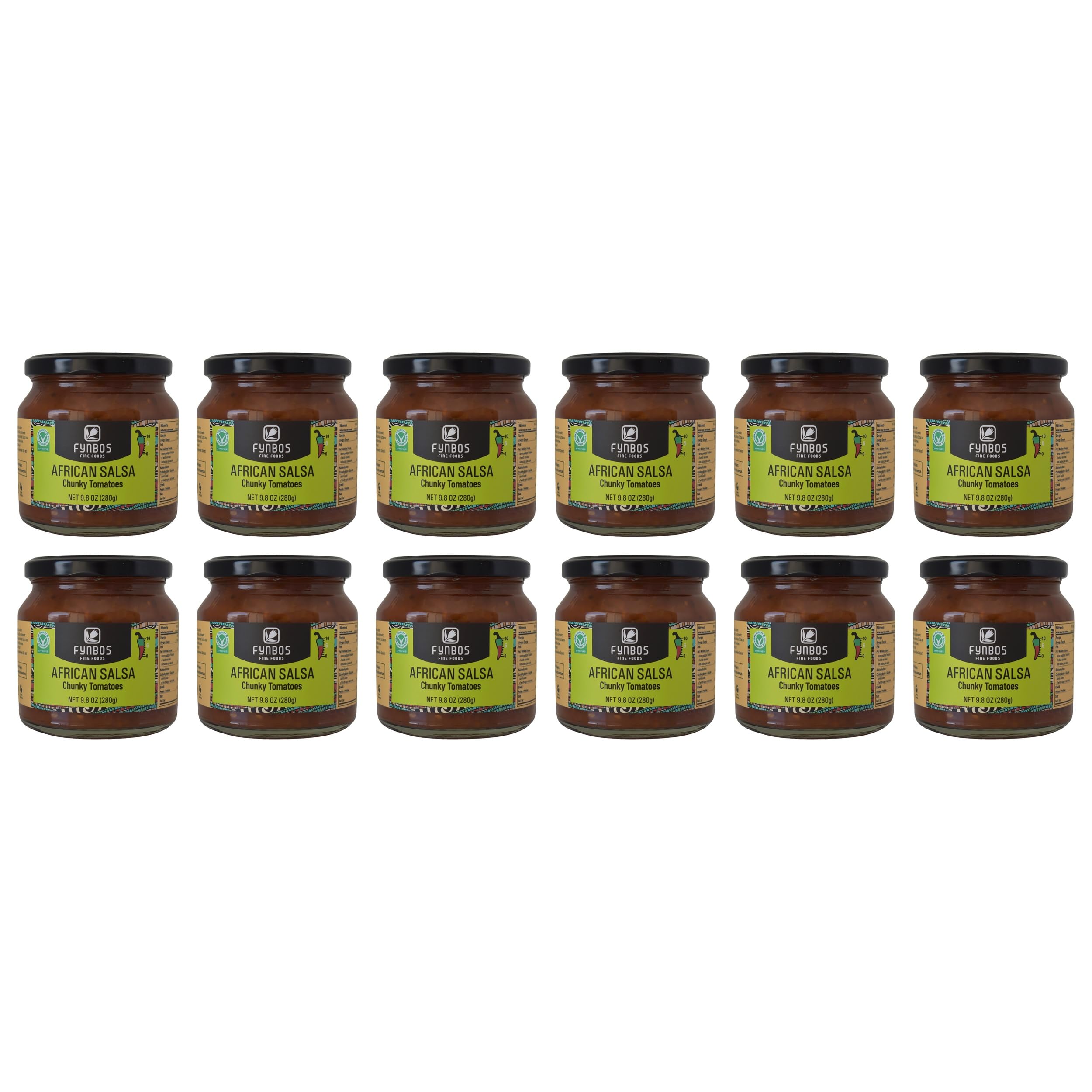 Fynbos Fine Foods Afrikanische Salsa mit stückigen Tomaten Südafrika inkl. FeinWert E-Book (12 x 280 g)