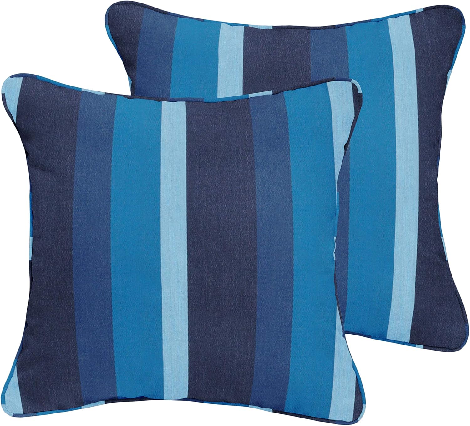 Sorra Home x Sunbrella Indoor/Outdoor Corded Pillows, 16" x 16", Gateway Indigo