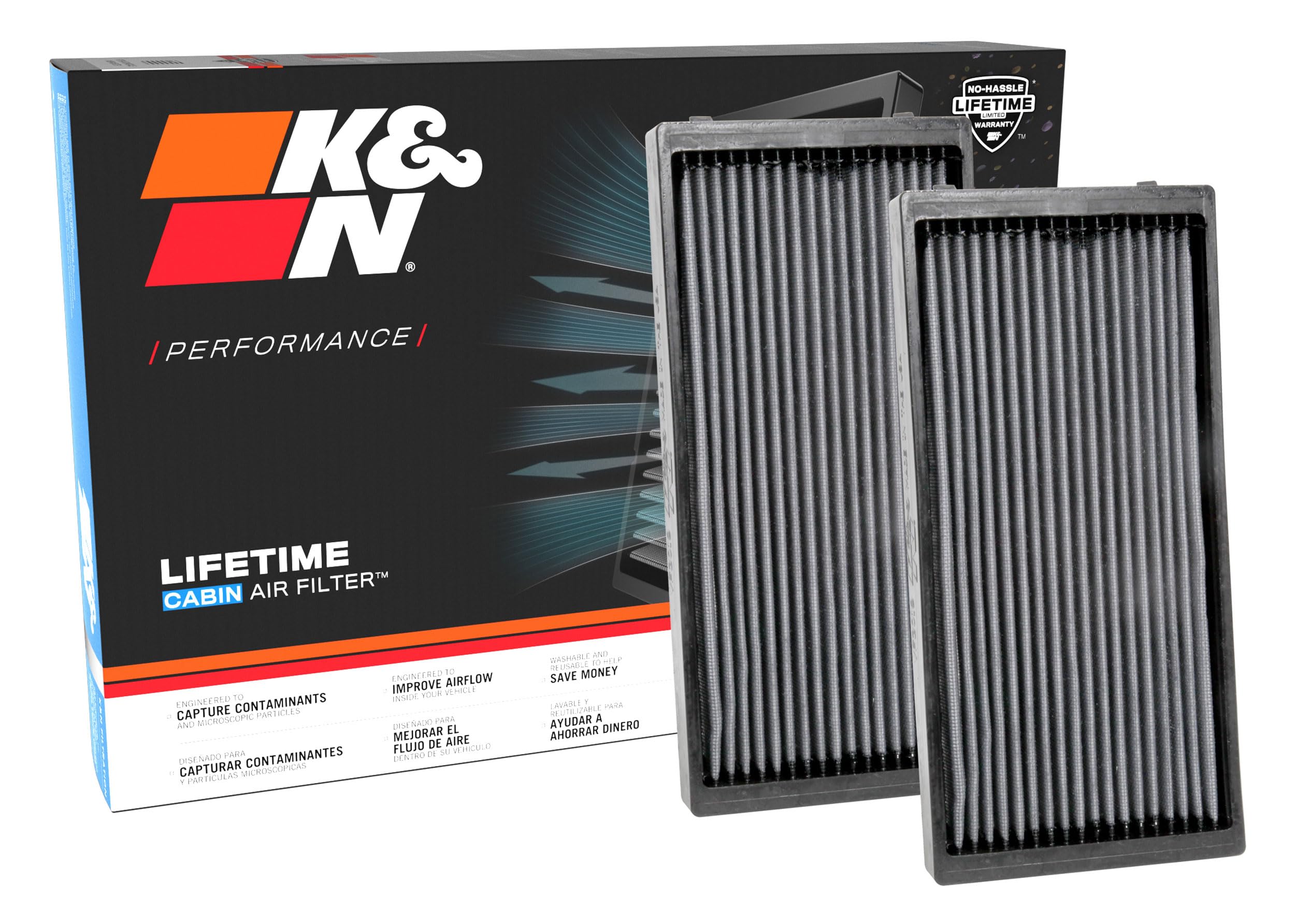 K&N Filtr powietrza kabinowego klasy premium: Wysoka wydajność, możliwość mycia, czysty przepływ powietrza do kabiny: Zaprojektowany dla wybranych modeli pojazdów BMW 2007-2019 (X5, X6, X6 M), VF3019