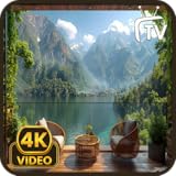 ecran lacie 320 Paysage lacustre pittoresque Écran de veille Vue sur le lac - Sons de l\'eau et nature