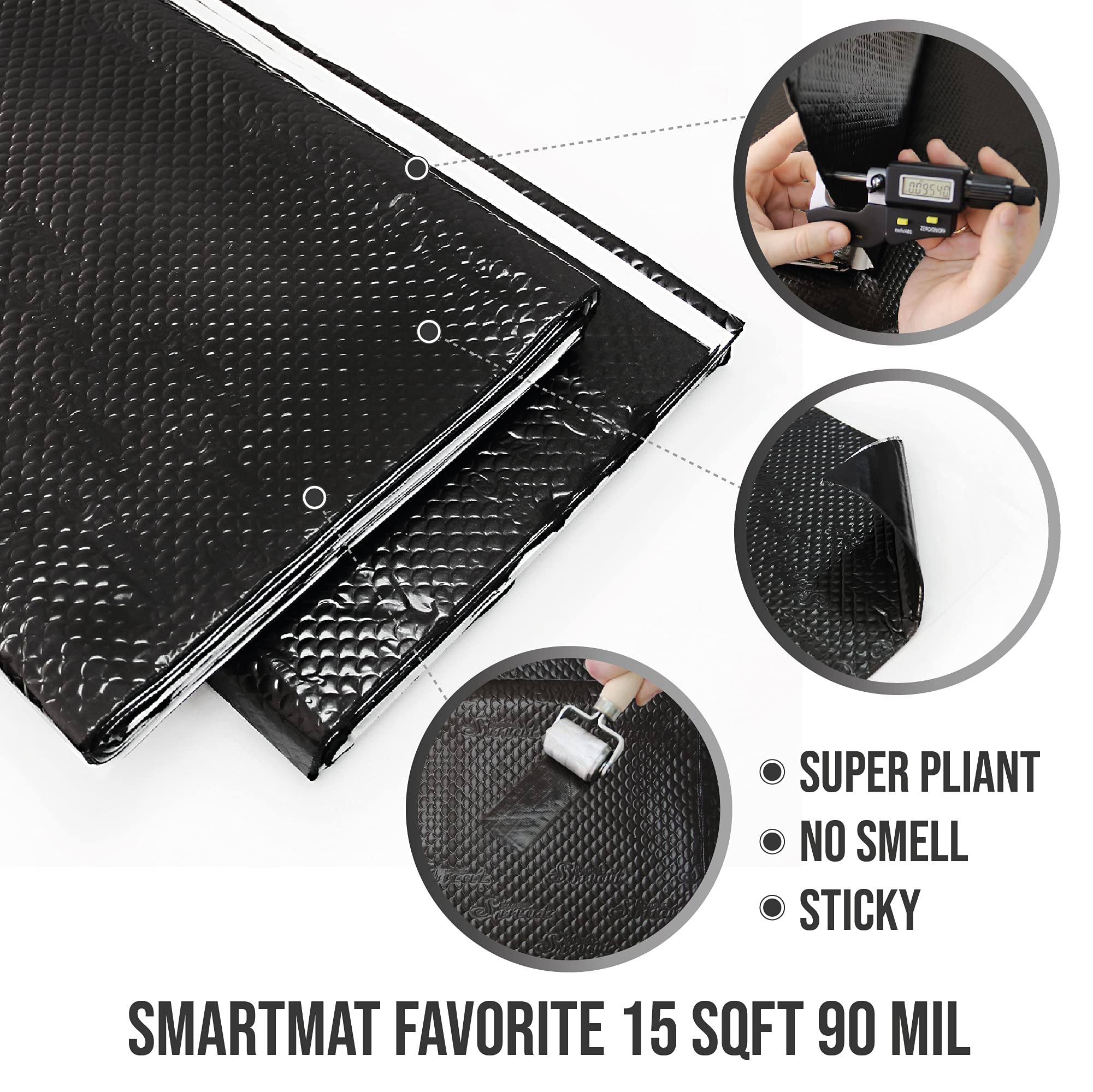 Buy S'mart matFavorite 90 Mil Car Sound Deadener Material (15 Sqft