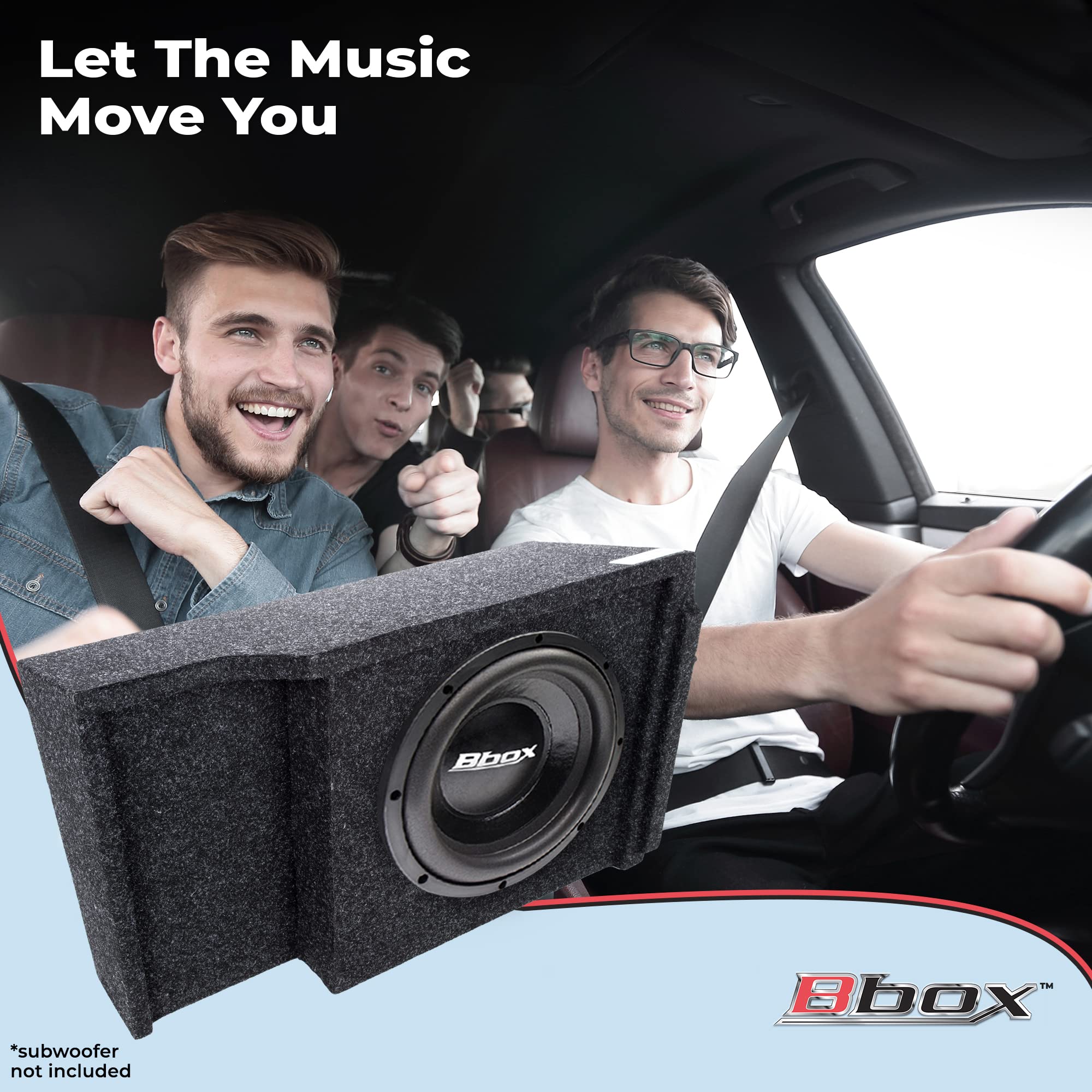 Atrend Bbox Boîtier de Caisson de Basses scellé de 30,5 cm – Boîtes scellées Accu-Tuned – Boîtier de Caisson de Basses améliore la qualité Audio, Le Son et Les Basses – Compatible avec Chevrolet/GMC