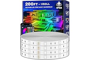 200ft Waterproof Self-Adhesive RGB Outdoor LED Strip Lights