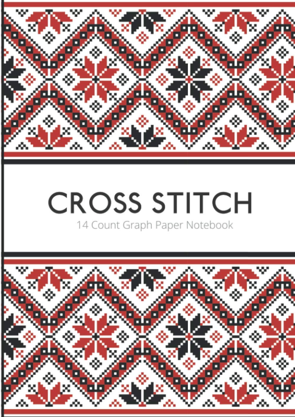 Cross Stitch 14 Count Graph Paper Notebook: DIN A4 | 110 Pages | For Embroidery