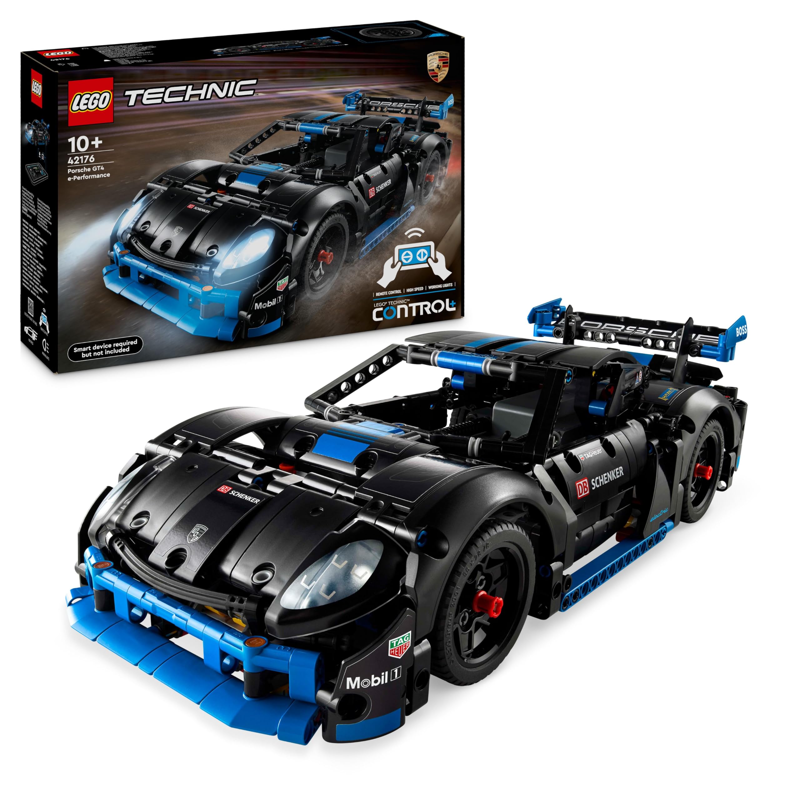 LEGOTechnic Porsche GT4 e-Performance Race Car Toy for 10 Plus Year Old Boys & Girls, Model Vehicle with Remote Control Action, Kids' Bedroom Decoration, Birthday Gift Idea 42176