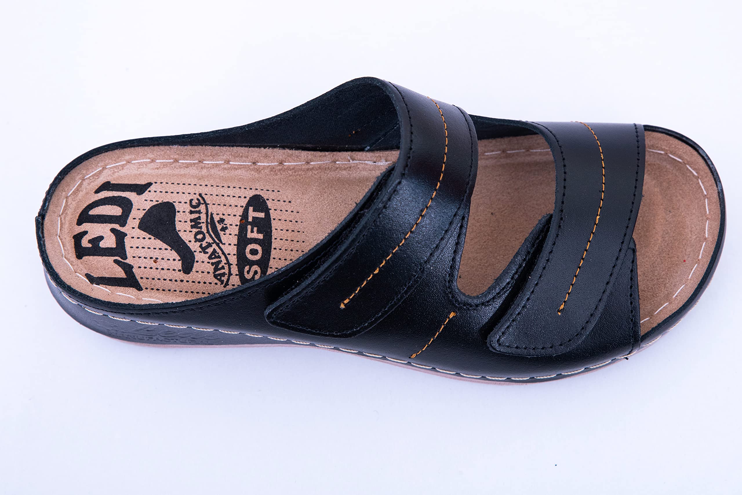 Ledi Anatomic Sandales Sabots Mules Chaussons Chaussures en Cuir, Femme