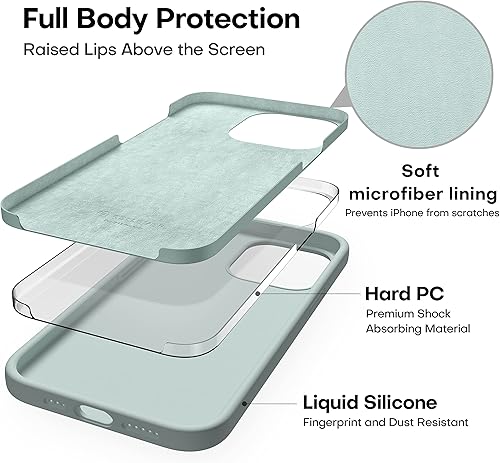 Miniatura 6 de CellEver Funda de silicona ultra duradera para iPhone 13 Pro Max con 2 protectores de pantalla de vidrio, protección de cuerpo completo, funda