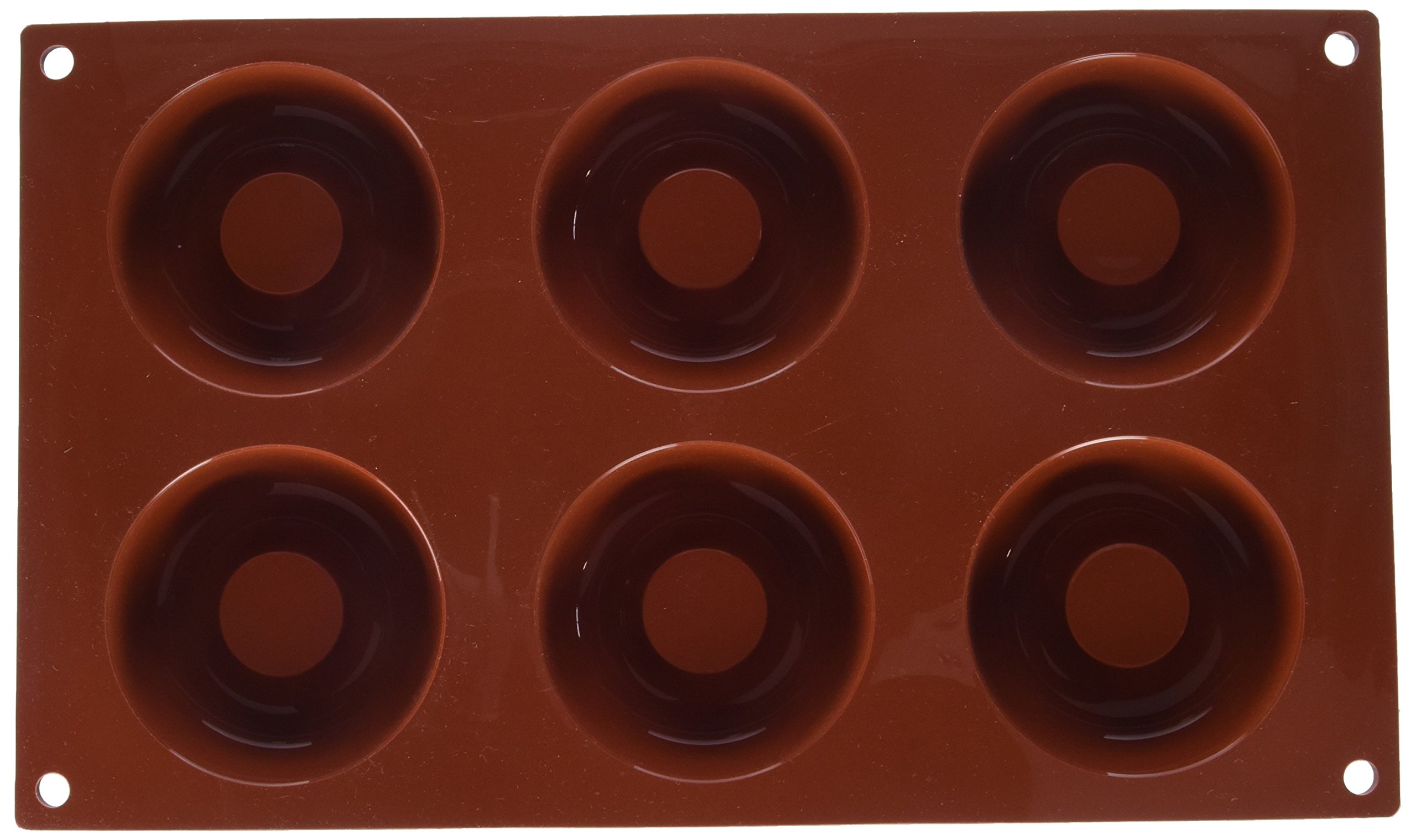 silikomart | SF012 Silicone Mould for SAVARIN Monoportions, Non-Stick, 6 Cavities, Pack of 1 Cake Mould, Ø 72 h 23 mm, Made in Italy