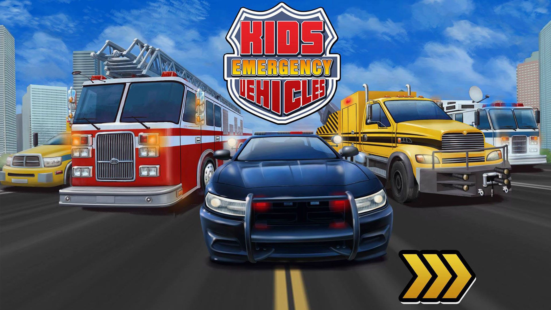 Aplicación Kids Vehicles Emergency Police, Fire & Rescue + puzzle