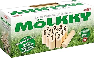 Tactic Mölkky - 53857 - Jeu de lancer - Jeu de quilles finlandaises - Mölkky Midi 6 ans to 99 ans