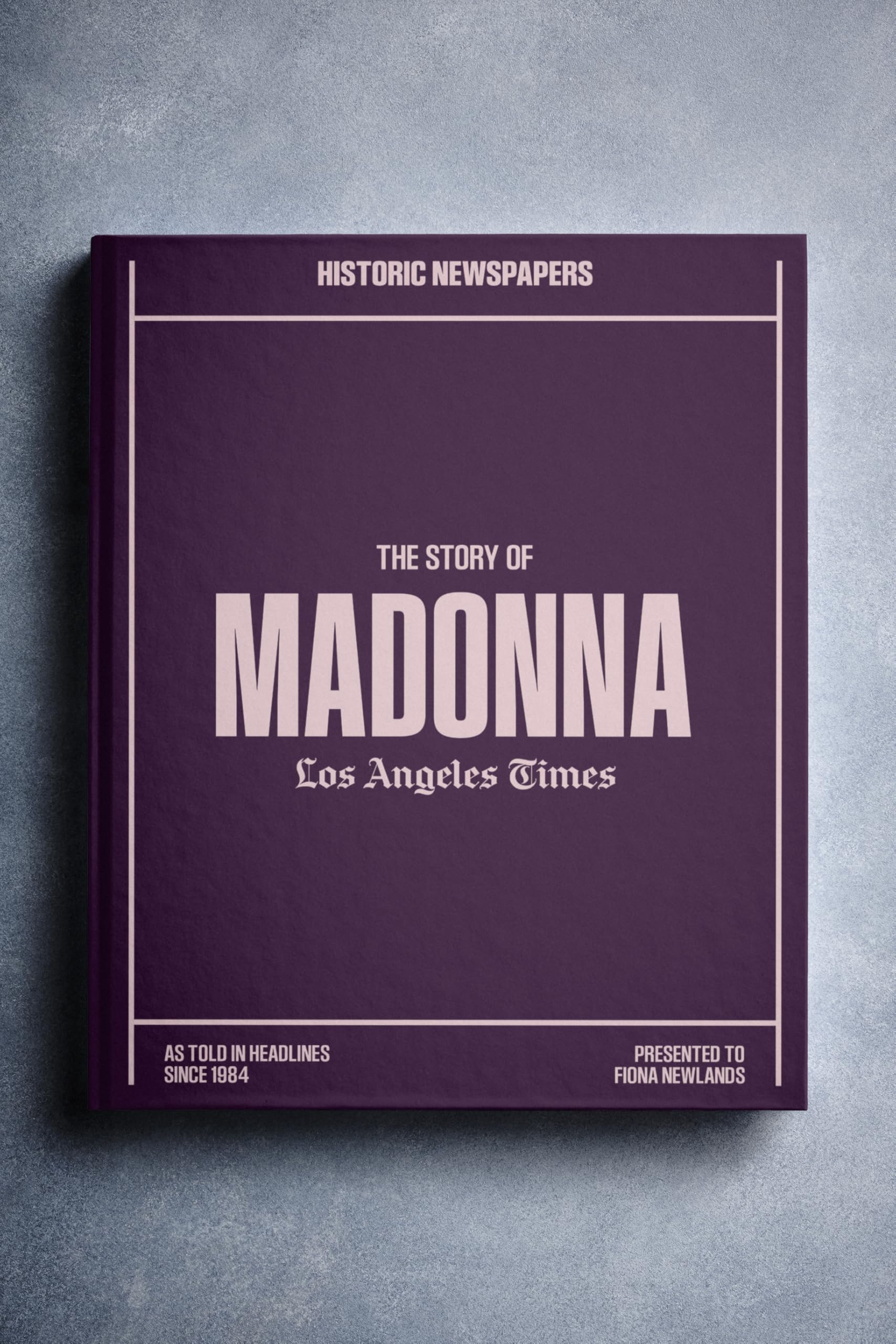Historic Newspapers - Music Newspaper History Book, Icons and Legends of Music Gift - Keepsake Books - for Music Lovers (Madonna)
