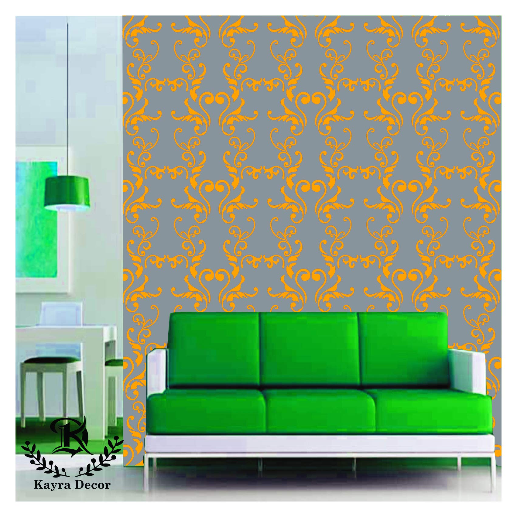 Kayra Decor Stencils for Wall Painting Swirl Design - Pack of 1, 16 inch x 24 inch (KHSNT030) (B073JFSGX7) Amazon Price History, Amazon Price Tracker