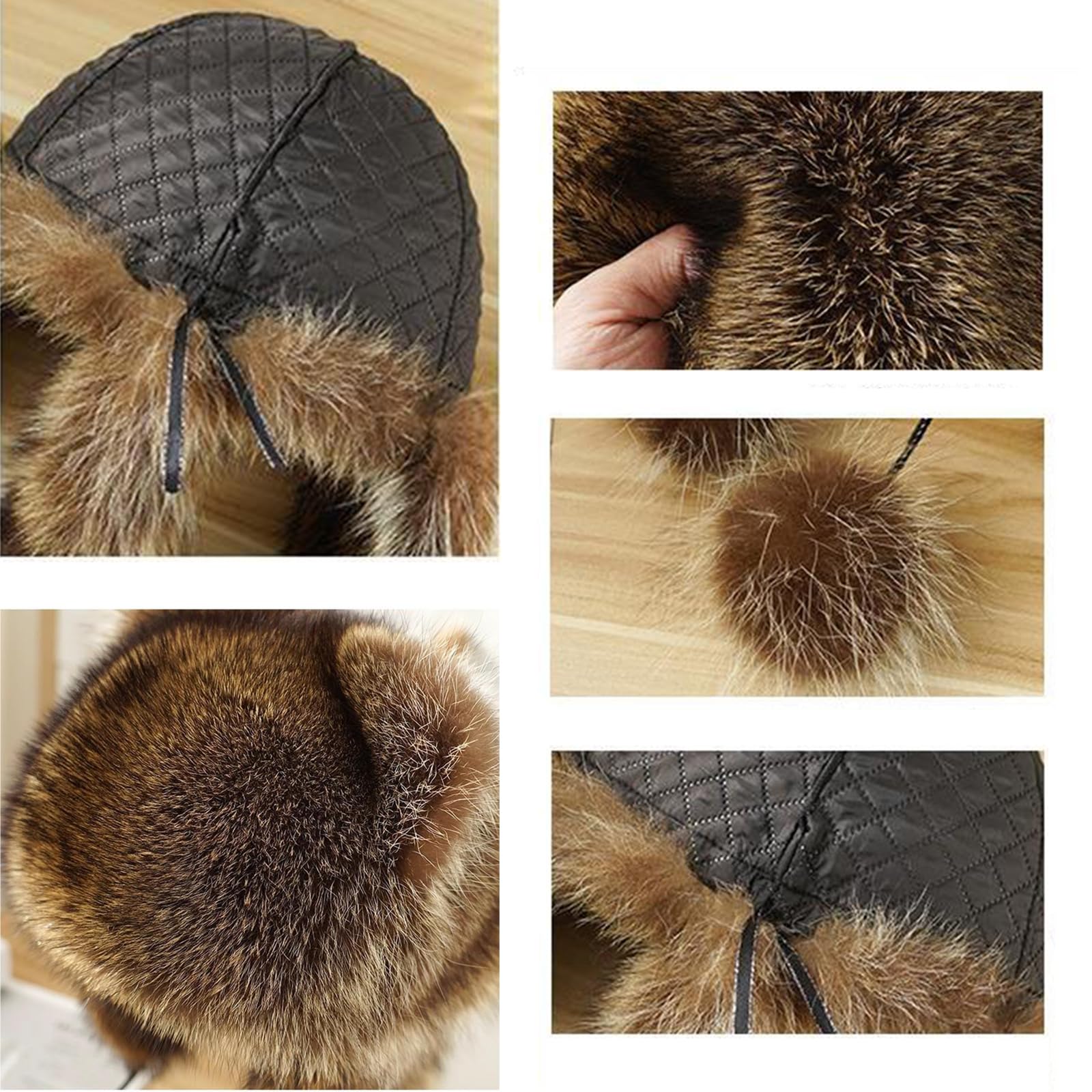 YJZQ Chapeau Souple Cache-Oreilles Chapka Forme Queue de Raton avec Pompom Hiver Casquette Unisexe pour Enfant (7-12ans) et Adulte (12ans+) Joli Bonnet Coupe-Vent en Peluche