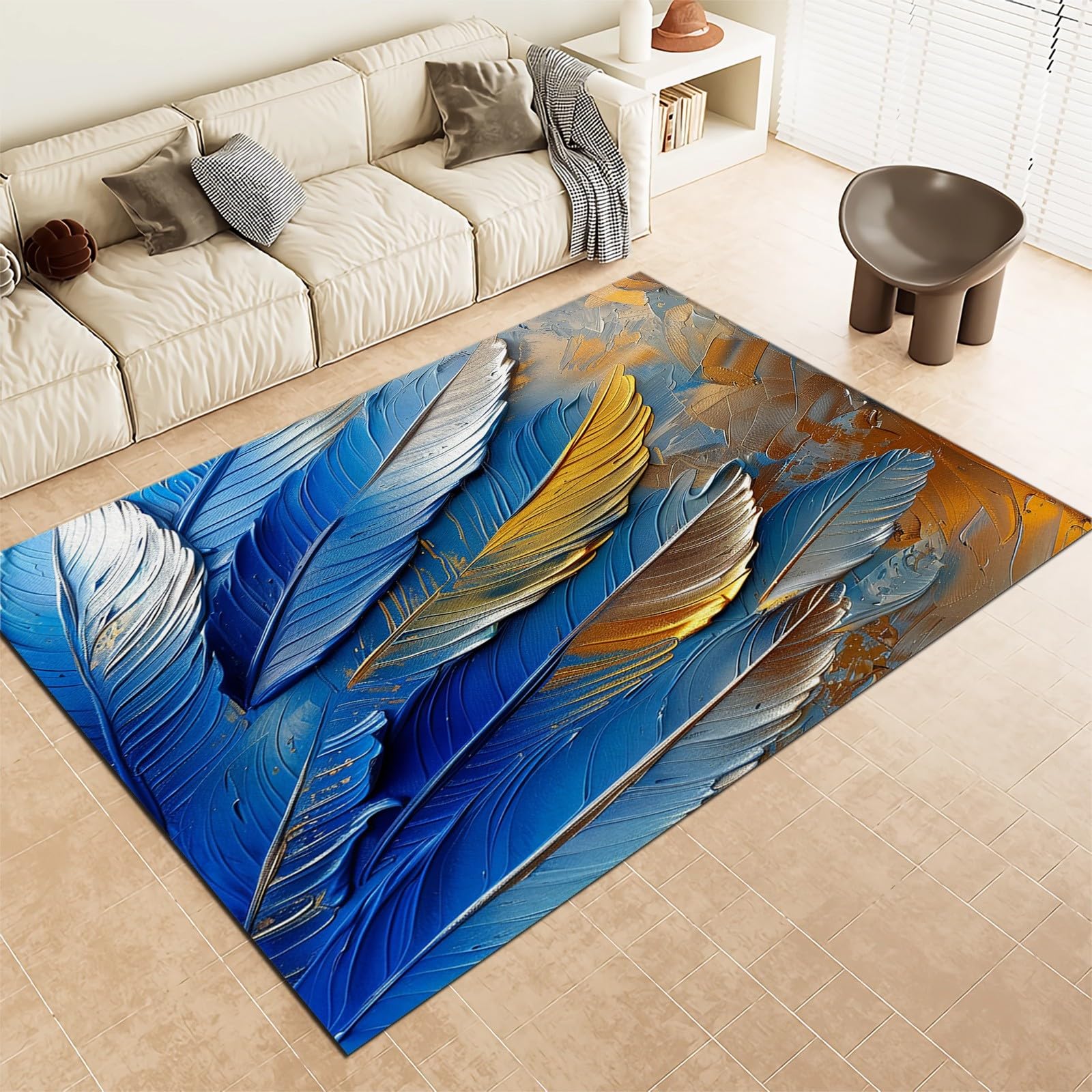 Blauw vloerkleed - Decennia Design
