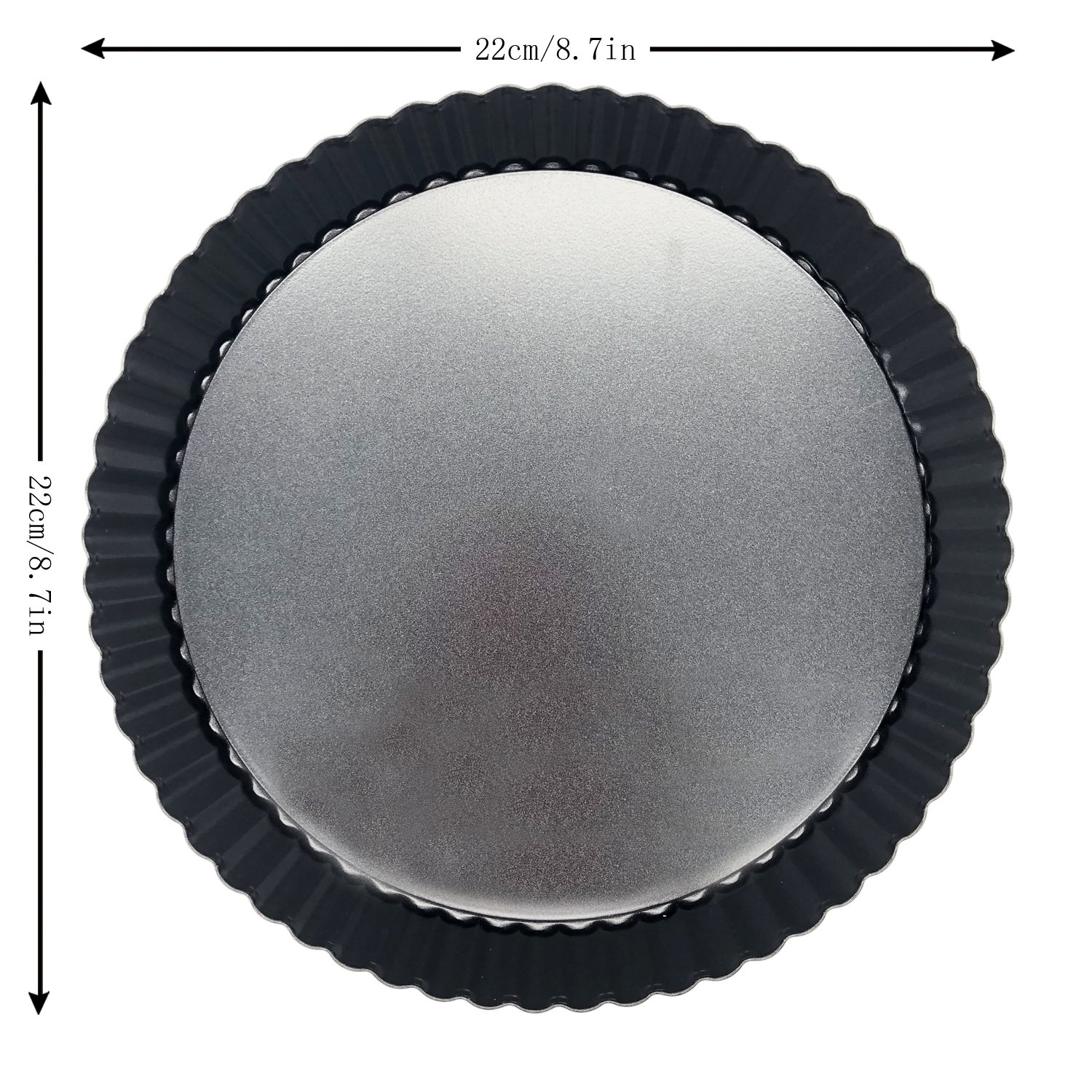Tart and Quiche Pan,9 inch Bakeware Nonstick & Quick Release Coating Loose Bottom Quiche Tart Pan, Tart Pie Pan, Round Tart Quiche Pan with Removable Base Christmas - Image 8