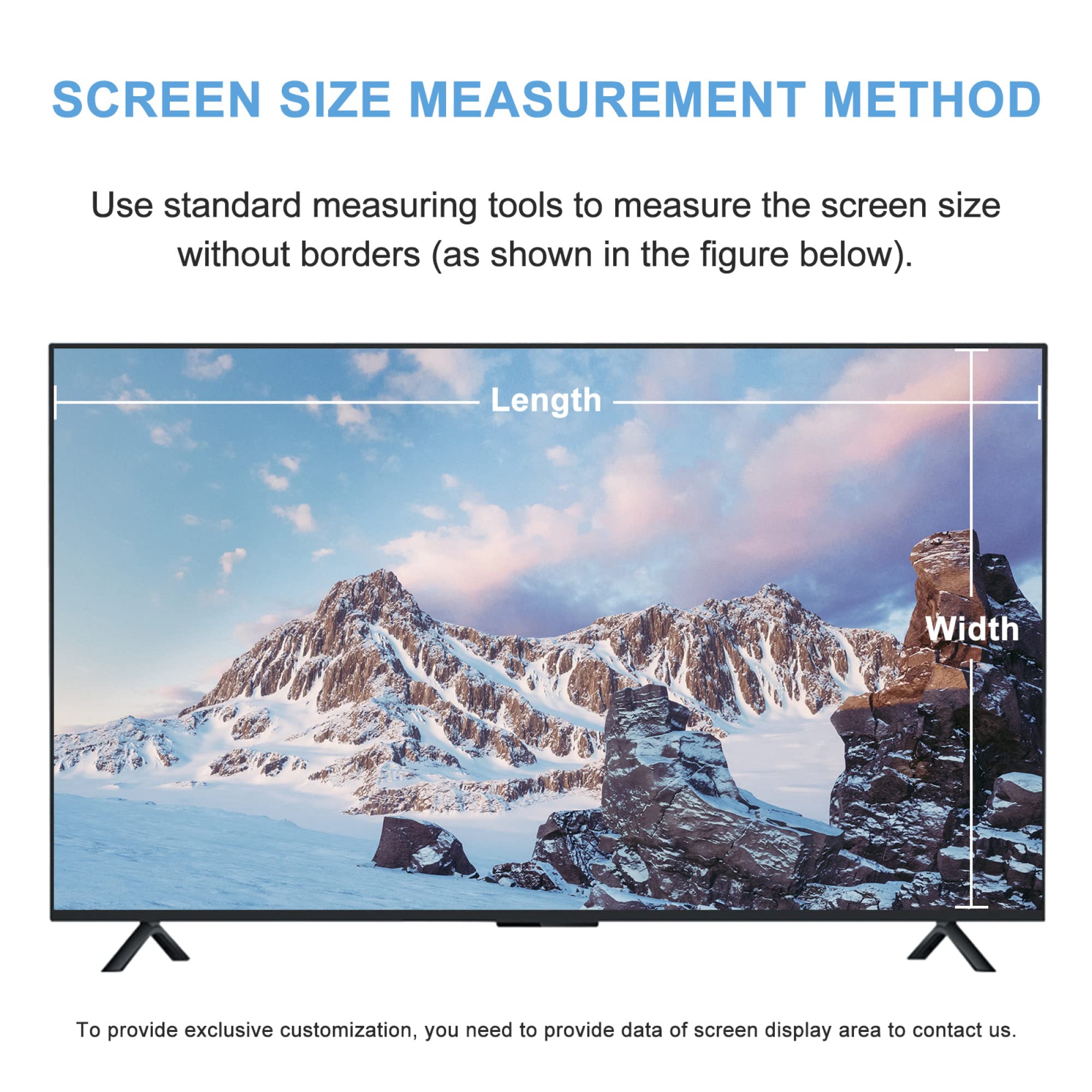 Pellicola protettiva anti luce blu per TV da 43-75 pollici, universale per monitor, antigraffio, antiriflesso, con filtro di protezione per gli occhi, superficie opaca, anti(60 pollici 1327x749 mm
