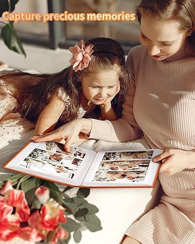 Miniatura 166 de Álbum de fotos de 4 x 6 pulgadas con 300 bolsillos, álbumes de fotos deslizables, cubierta de lino, libro de recuerdos con ventana frontal, página