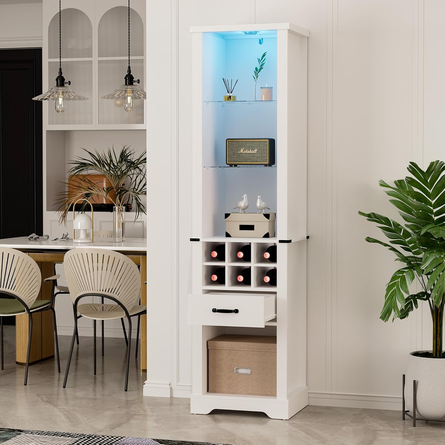RoyalCraft Tall Storage Cabinet, White