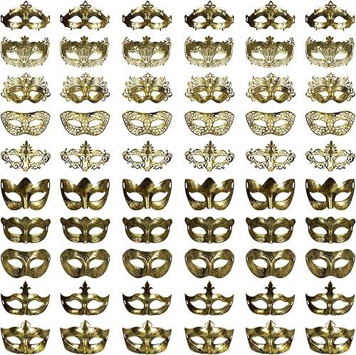 yeload Máscaras de máscaras, 100 máscaras vintage a granel para fiesta de máscaras, veneciano, Mardi Gras, Halloween, máscaras para mujeres y hombres