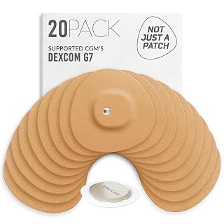 Not Just A Patch Dexcom G7 Adhesive Patches (20 Pack) – Stelo CGM Sensor Patches with Precision-Cut Hole for Ventilation – Beige - Amazon product rated Grade A