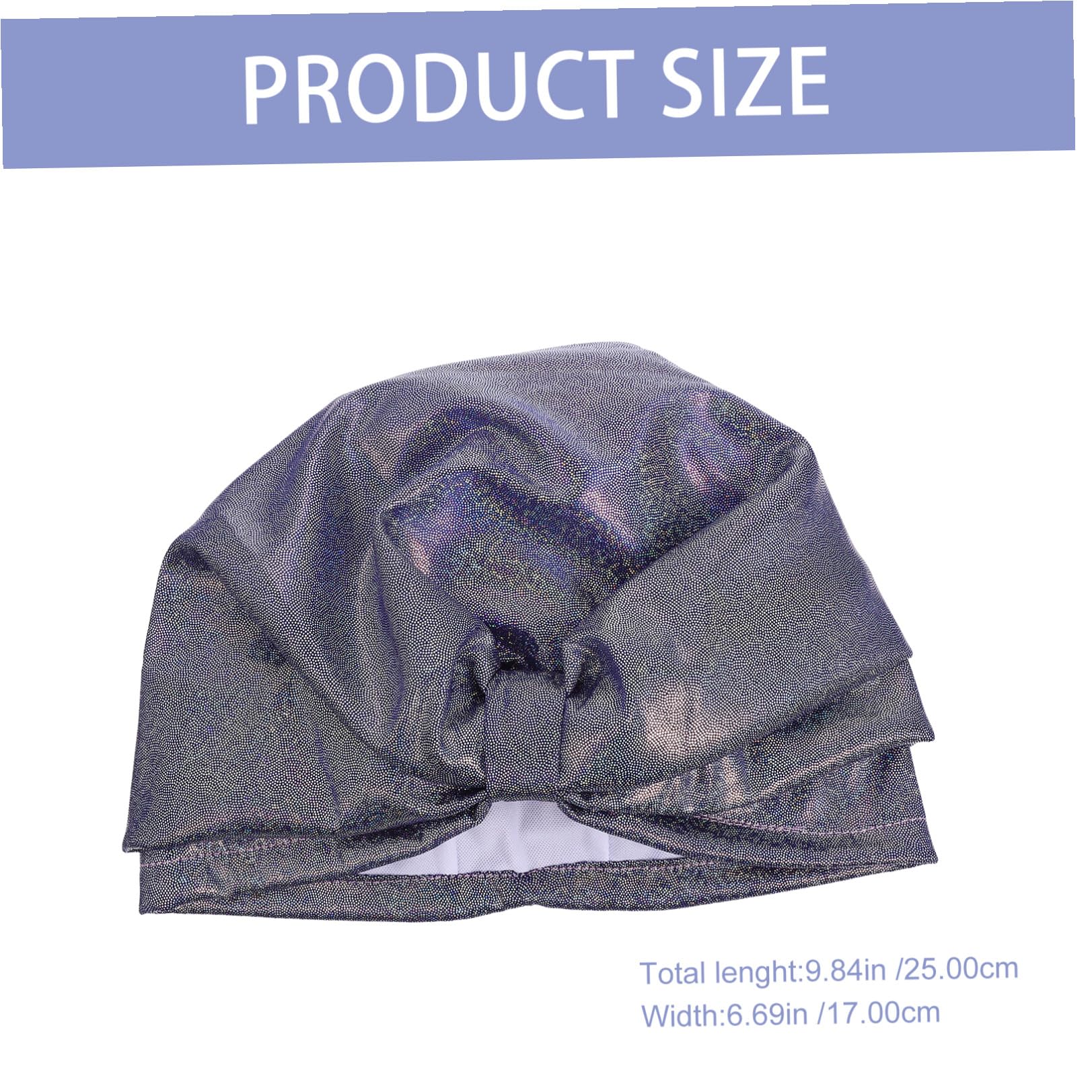 Beavorty 3 Pièces Bleu Accessoire Cheveux Tête Soleil-Holographique Court Anti-Piscine Rétro Bain Turban Brillant Élastique Oreille Haine Élastique Propre Tissu Écharpe Garder Les Femmes