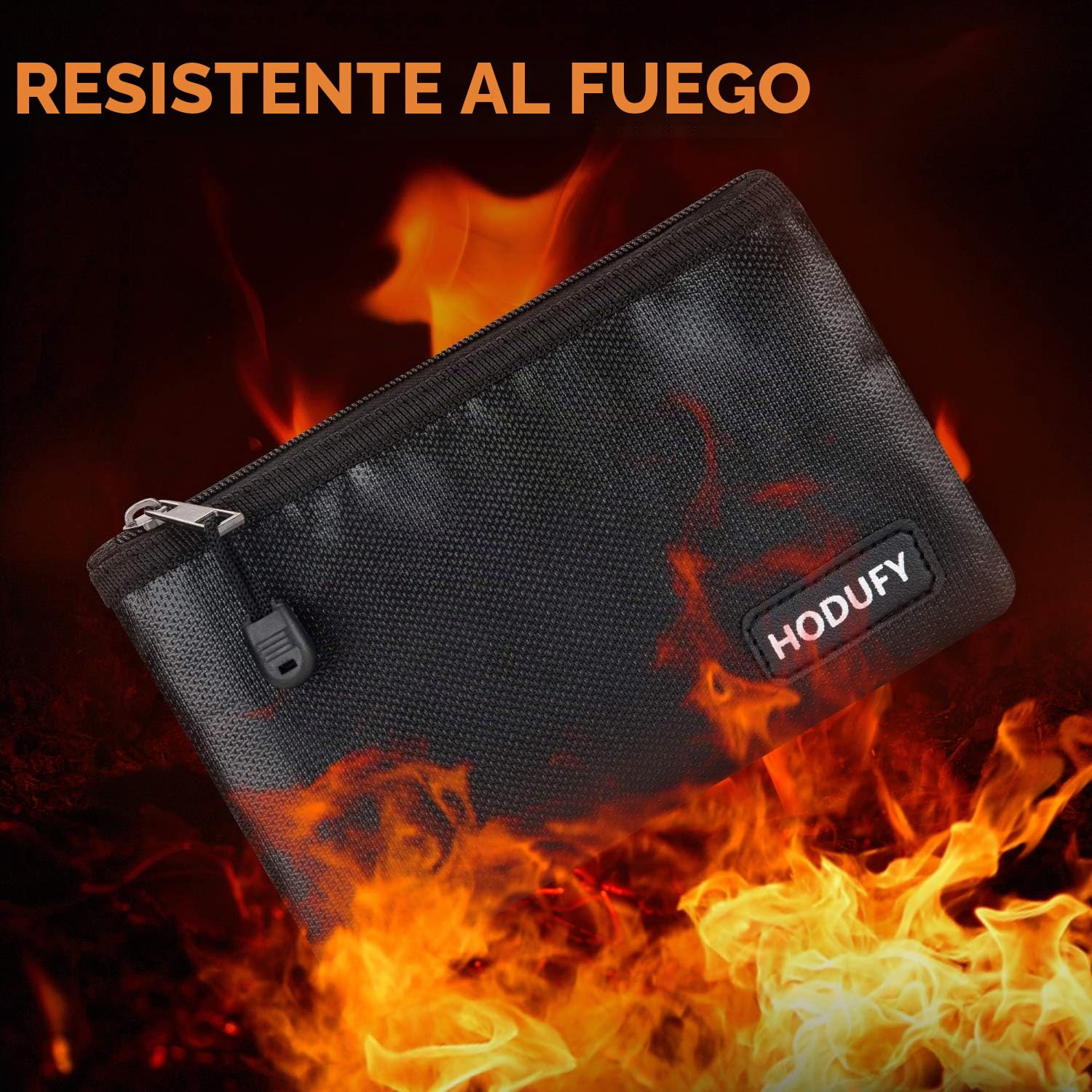 Bolsa para documentos ignífuga de 20 x 12.7CM pulgadas, juego de bolsa resistente al fuego con revestimiento de silicona, almacenamiento seguro para dinero, documentos, joyas y pasaporte