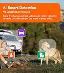 SensForge 2.5K Caméra-batterie extérieure intérieure Lite, Double bande WiFi, Gratuit AI Humain & Détection des animaux, 2-Day Nuage + Spotlight vision nocturne couleur, Mont magnétique, en option AI + Amélioration du stockage
