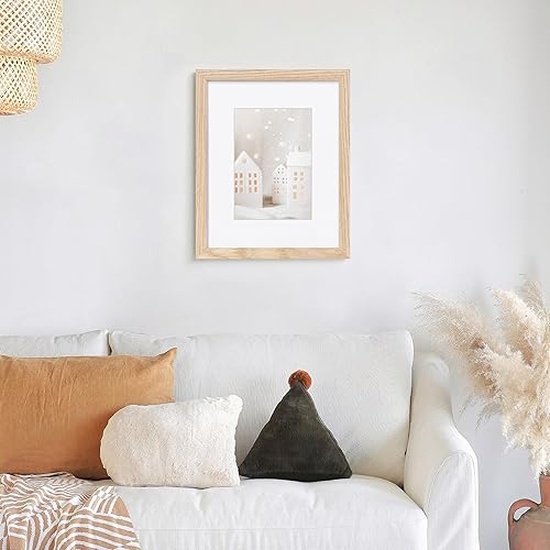 Miniatura 2 de Marco de fotos de 8 x 10 pulgadas, marco de madera natural de 8 x 10 pulgadas con paspartú para 5 x 7, marco de madera rústica de 8 x 10 pulgadas