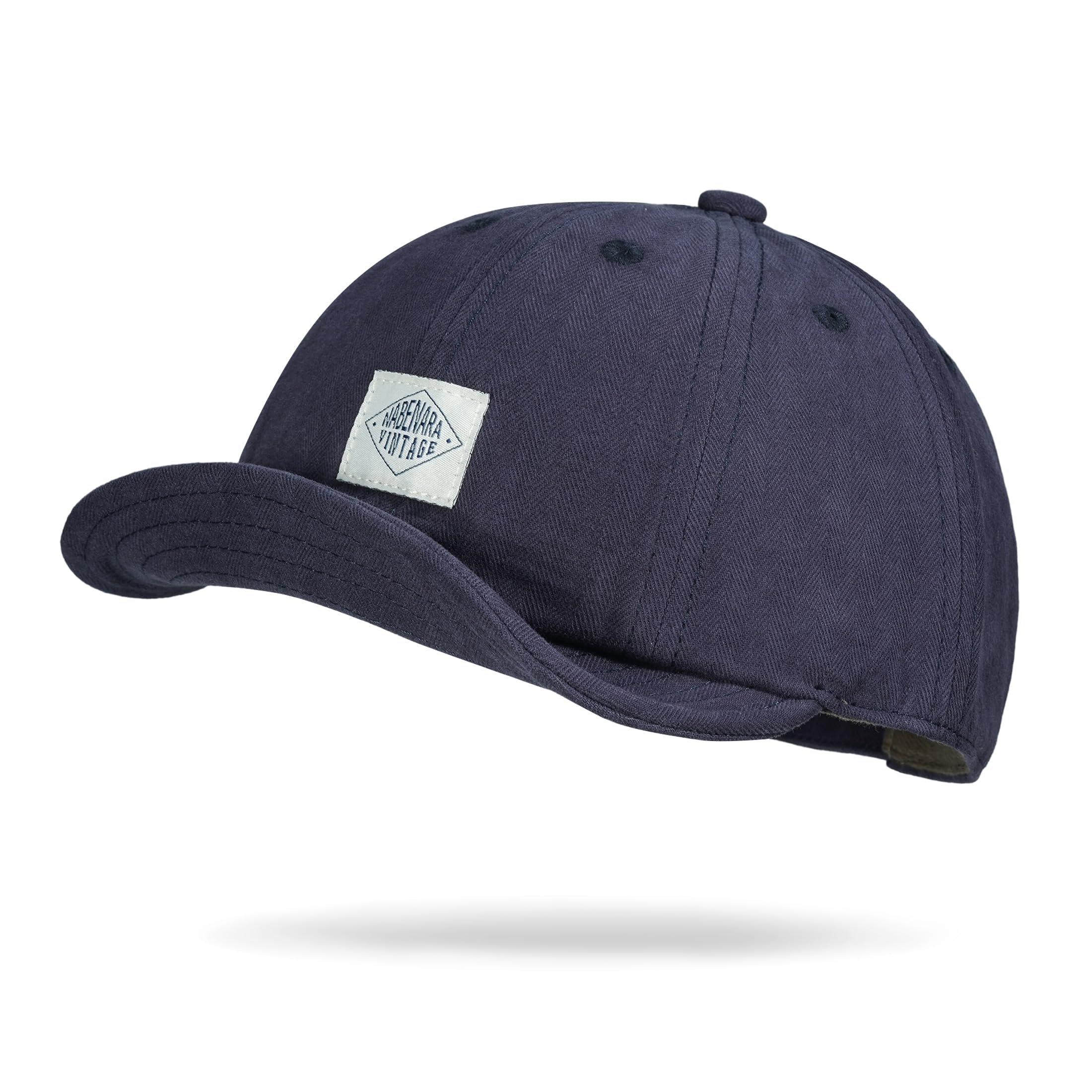 Short Brim Baseball Cap Cotton Dad Hat Adjustable Flat Bill Short Peak Hat Low Profile Cap Outdoor Sport