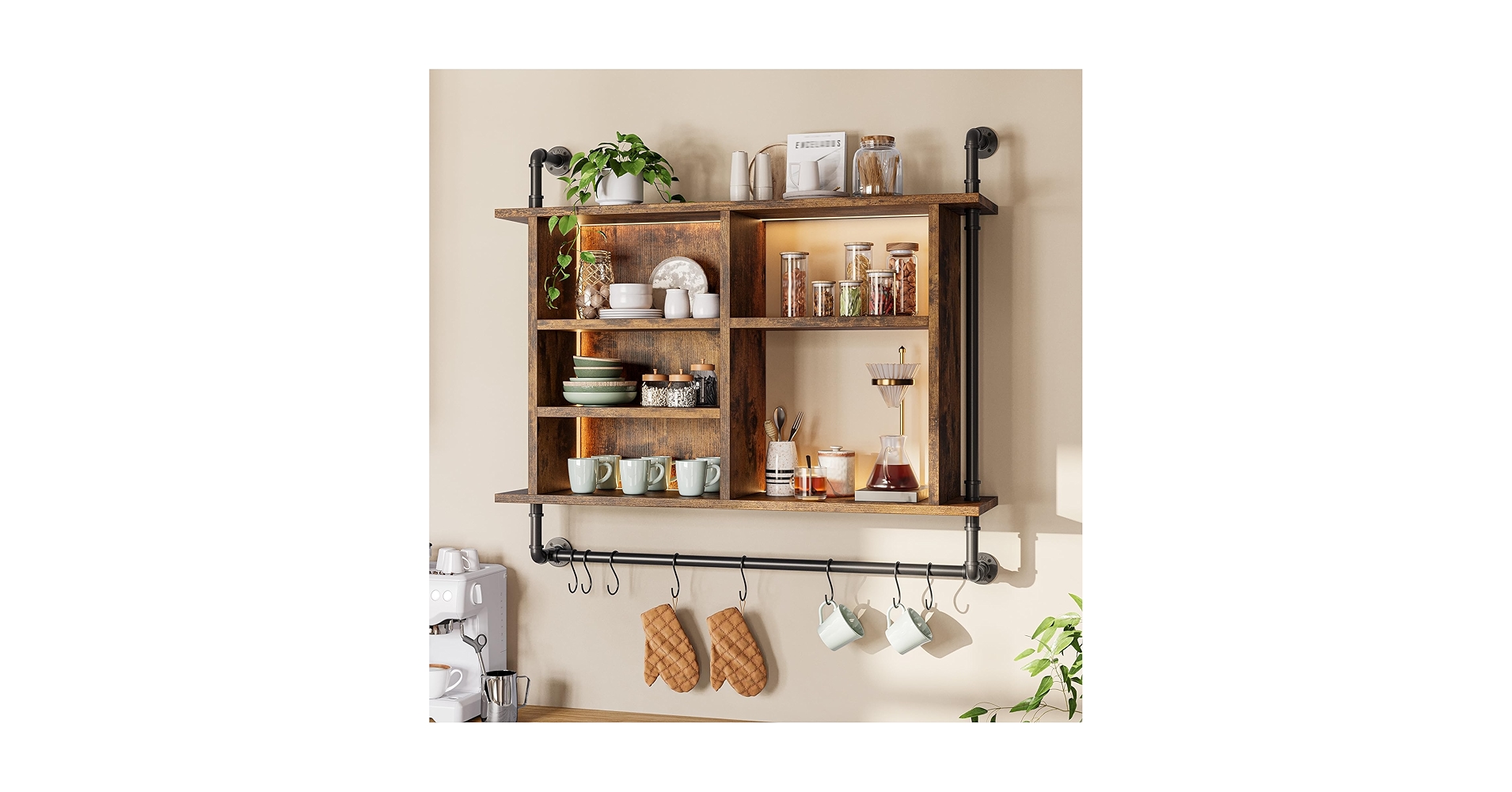 Amazon.com: REIBII 4-Tier Industrial Pipe Shelving, 37.4