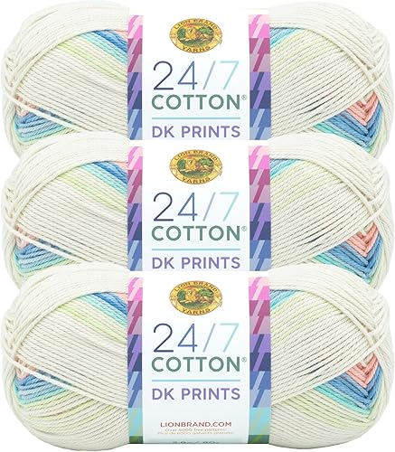 Miniatura 54 de Lion Brand Yarn 24/7 Cotton DK Yarn, Cameo