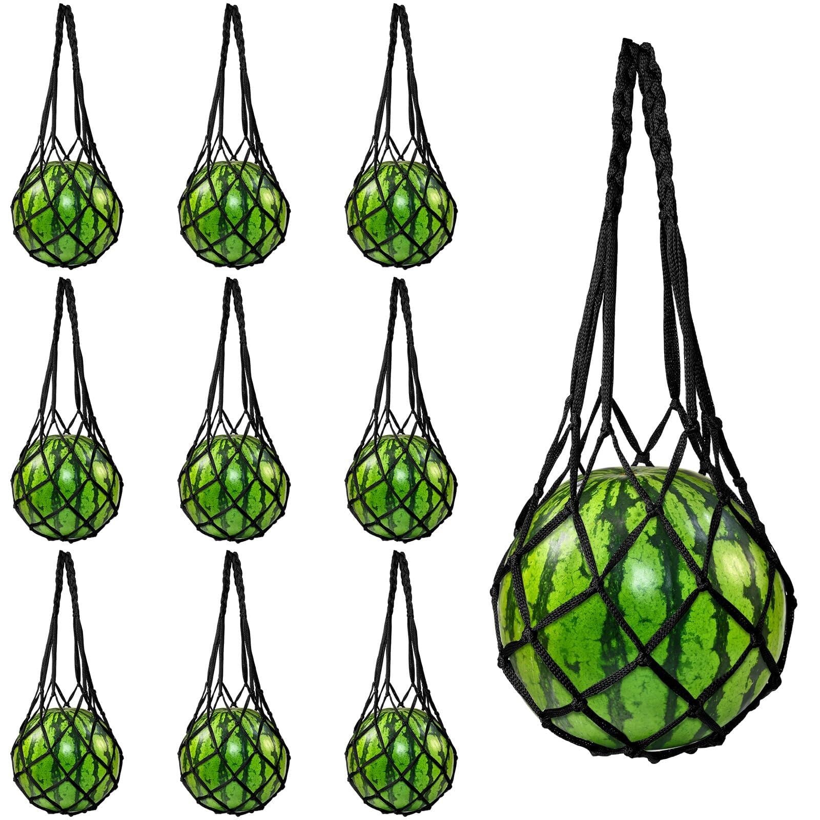 AJMDGW 10 Pcs Melon Hammock Watermelon Nets, Cradle For Garden To Prevent Falling, Heavy Duty Mesh Bag For Growing Cantaloupe Pumpkin In Vertical