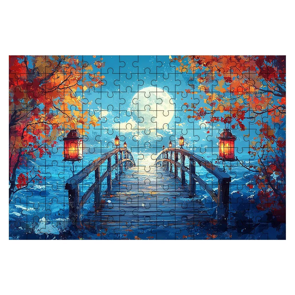 Puzzle 3000 elementów Krajobraz, Puzzle księżyc dla dorosłych, klasyczne puzzle gry edukacyjne do aktywności rodzinnej, najwyższej jakości drewniane puzzle z pudełkiem na prezent dla mężczyzn i kobiet