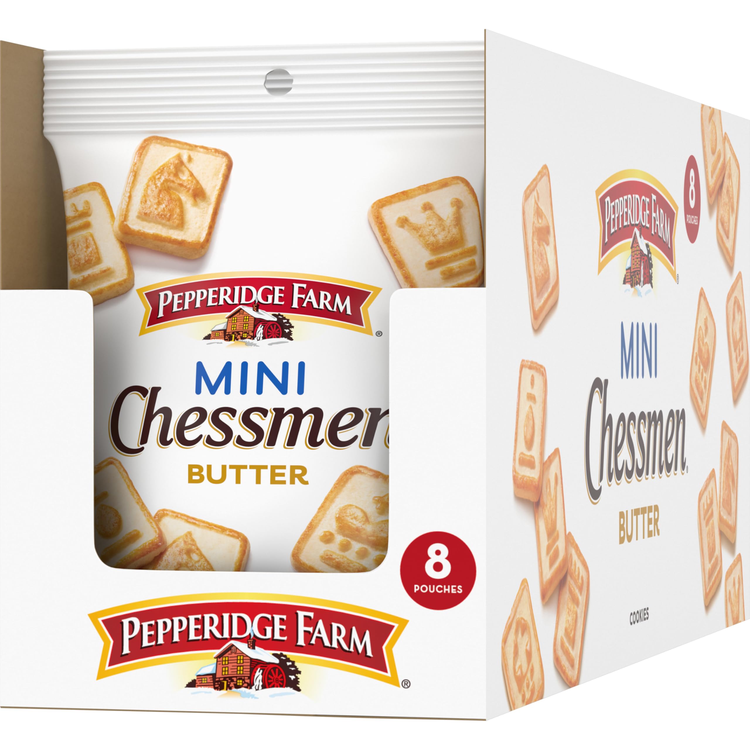Chessmen Minis Butter Cookies, 8 Snack Packs, 2.25-oz. Each (Pack of 8)