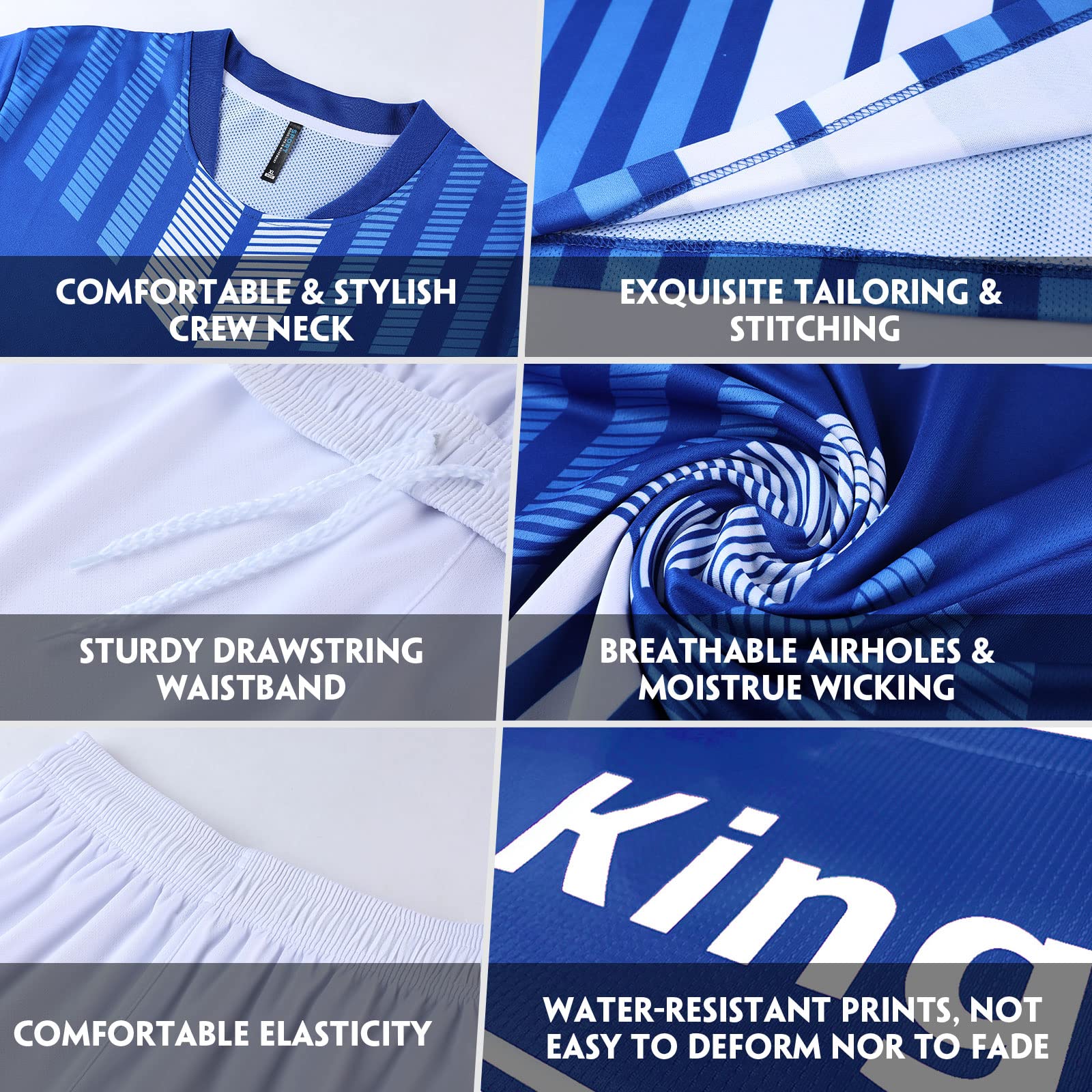 LAIFU Personalized Soccer Jersey Short Kids Adults with Name Number Team and Logo Custom Shirt