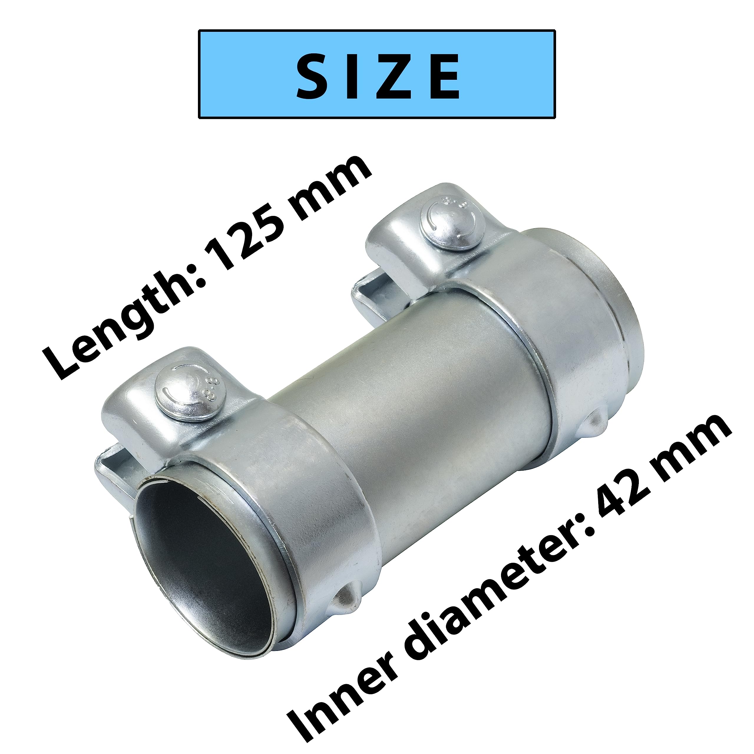 AERZETIX - C66976 - Raccord de tuyau, système d'échappement - longueur 125 mm - compatible avec numéros OE 191 253 141, 191 253 141E