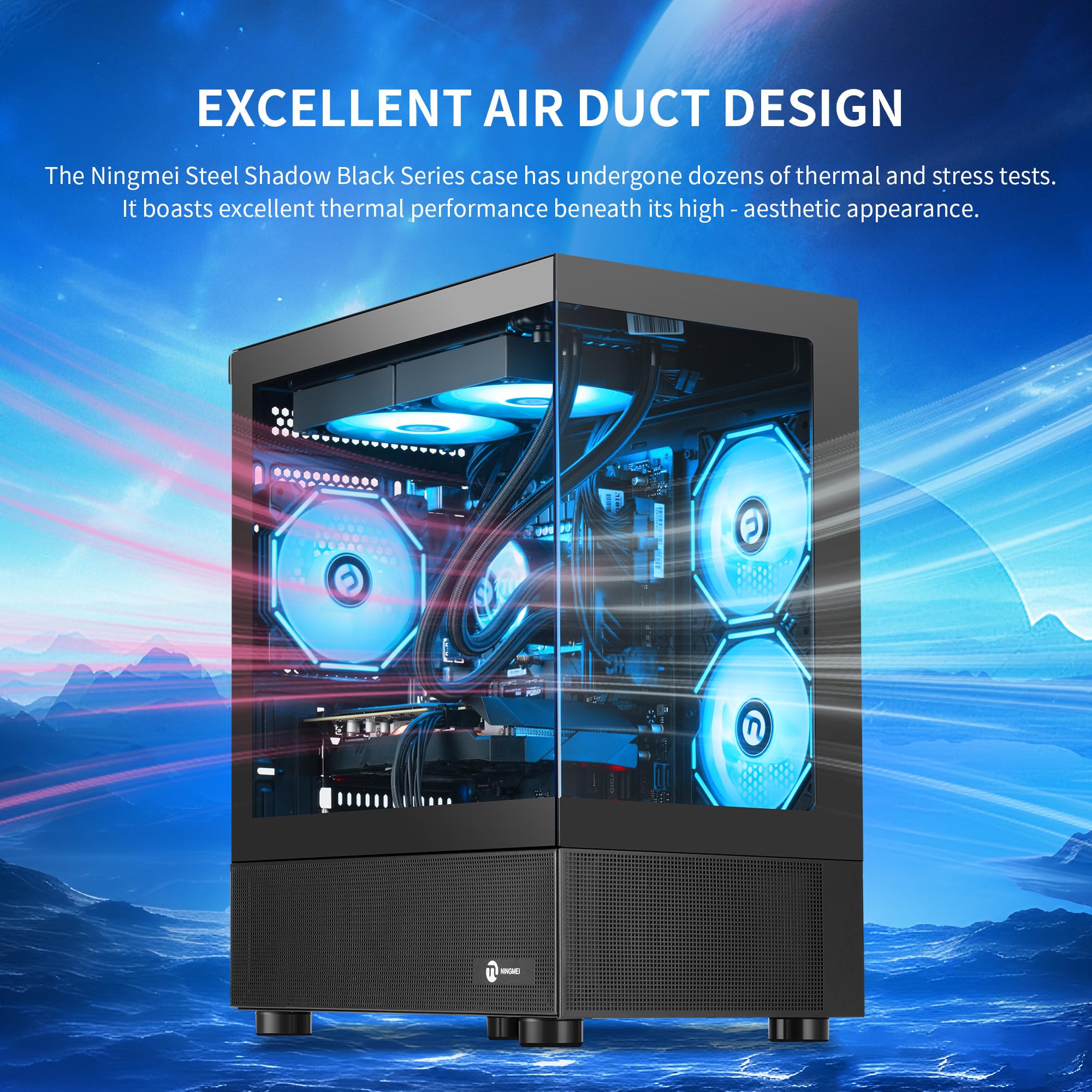 NINGMEI PC para juegos preconstruida AMD Ryzen 7 5700X RTX 5060Ti 8GB