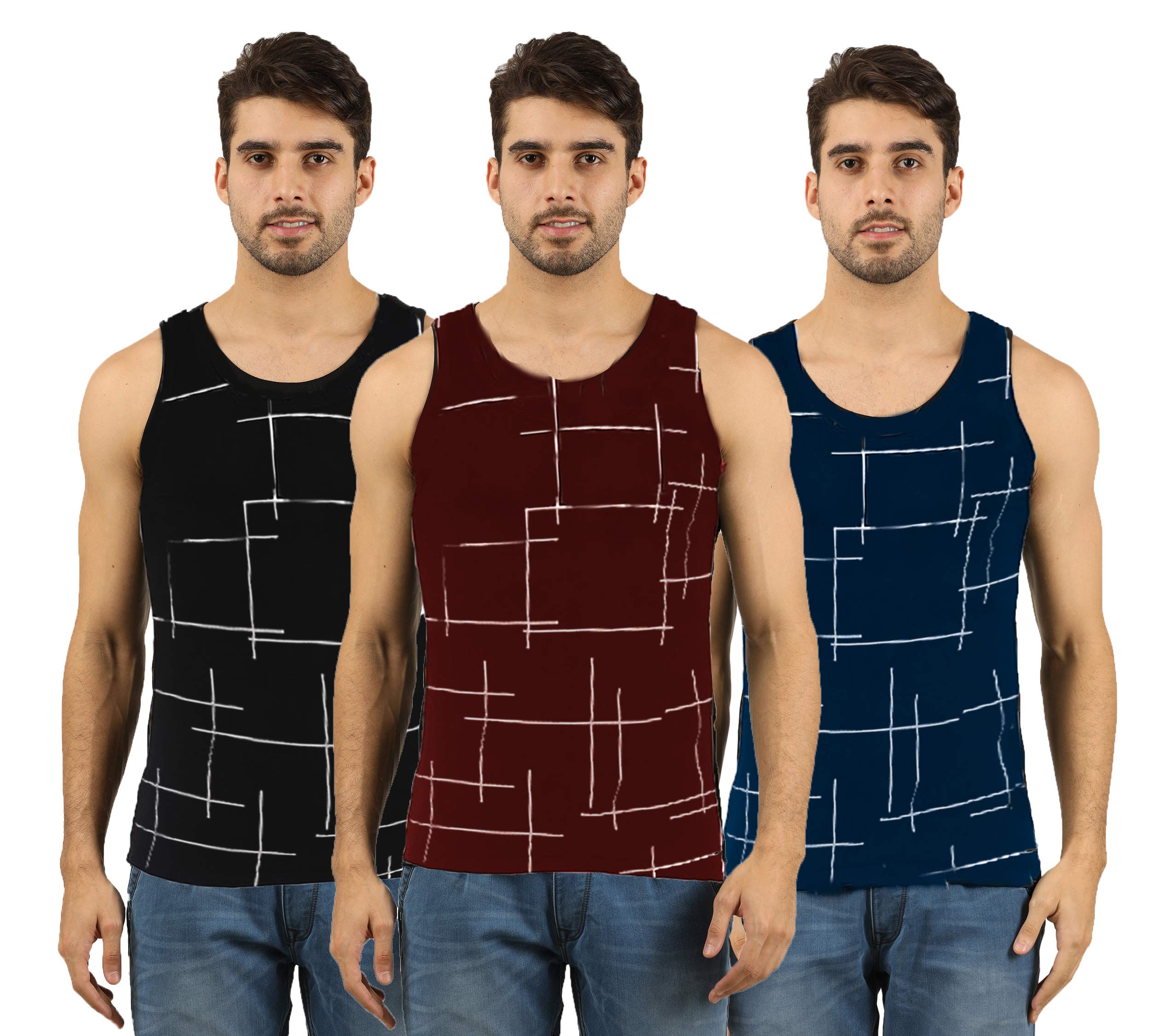 THE ARCHER Mens Cotton Printed Vest (Pack of 3) (B0C14L36F2) Amazon Price History, Amazon Price Tracker