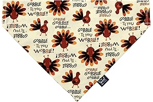 Gobble Til You Wobble Fall Thanksgiving Dog Bandana