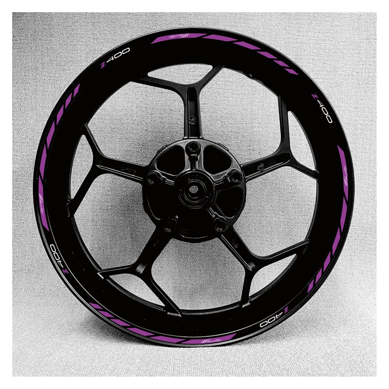 Décalque de roue Z400 autocollant jantes réfléchissant et kit stickers moto moyeu intérieur