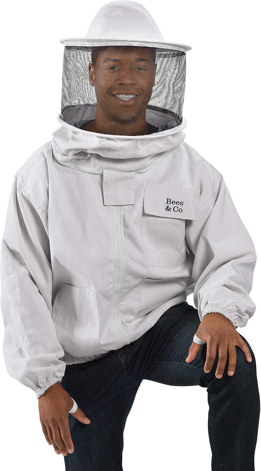 Bees & Co K73 Cotton Beekeeper Jacket with Round Veil